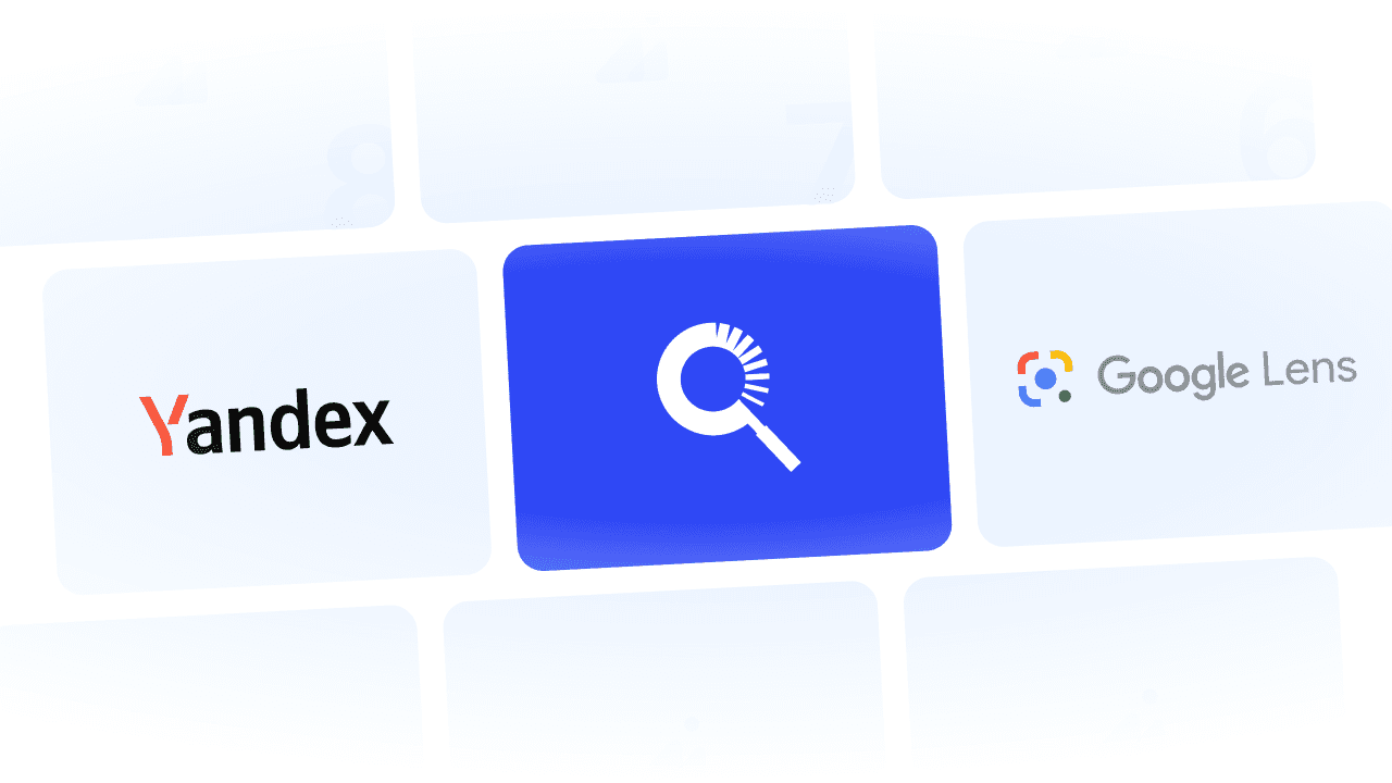 Nástroje pro reverse video search s Yandexem a Google Lens.